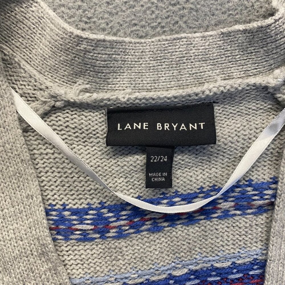Lane Bryant Plus Size 22/24 Open Front Cozy Winter Christmas Sweater Shirt Top - Picture 3 of 8